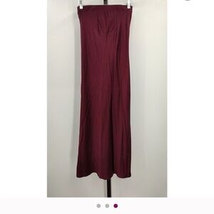 Quince Silk Burgundy Maxi Skirt